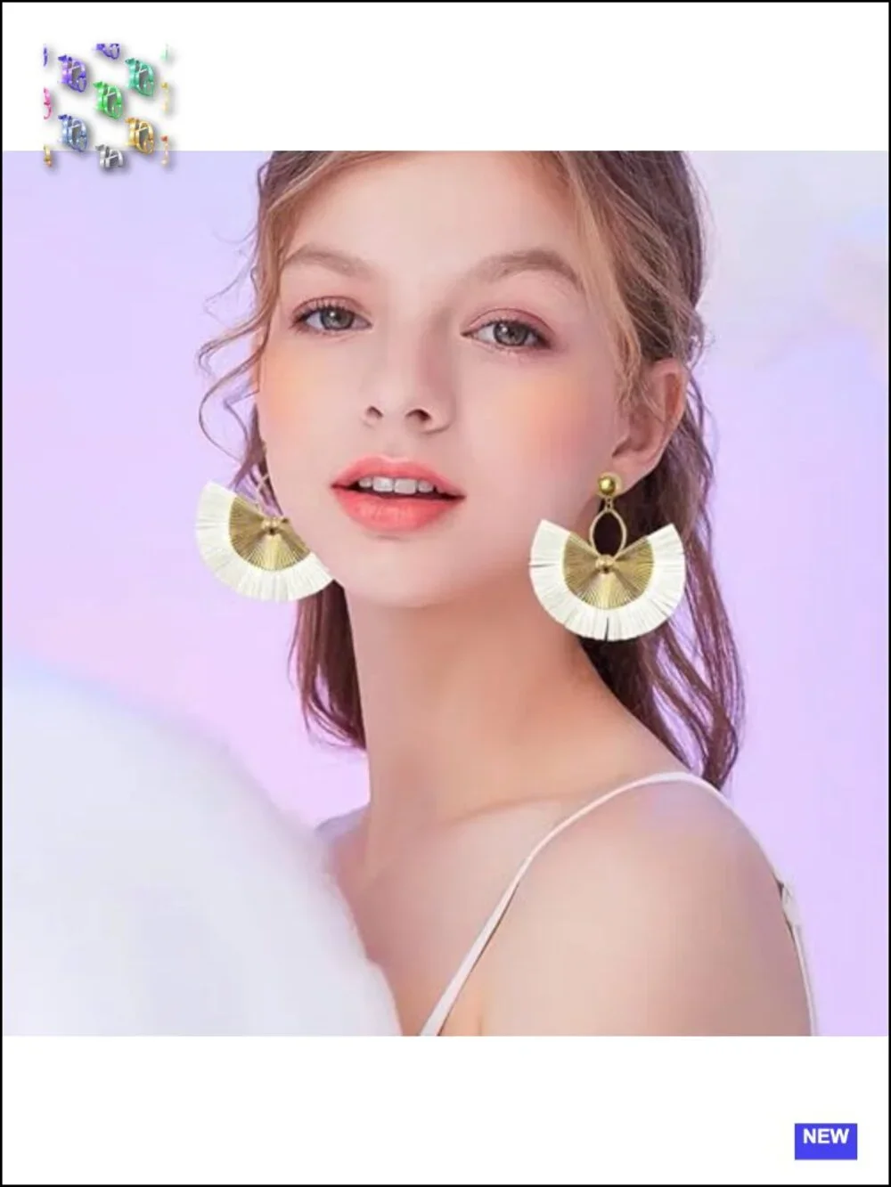 Straw Tassel Statement Earrings Bohemian Geometric Handmade Dangle Earrings